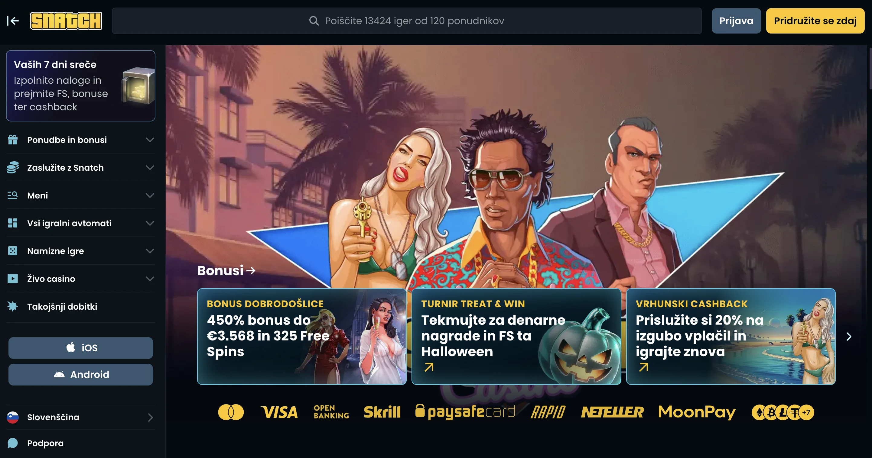 Snatch casino domača stran